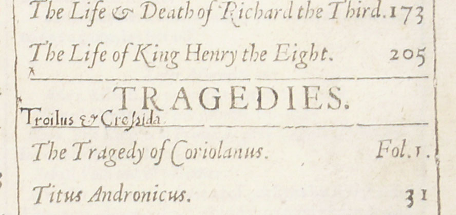image of Catalogue with handwritten Troilus title